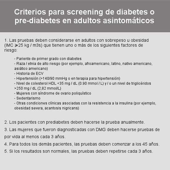 criterios screening prediabetes